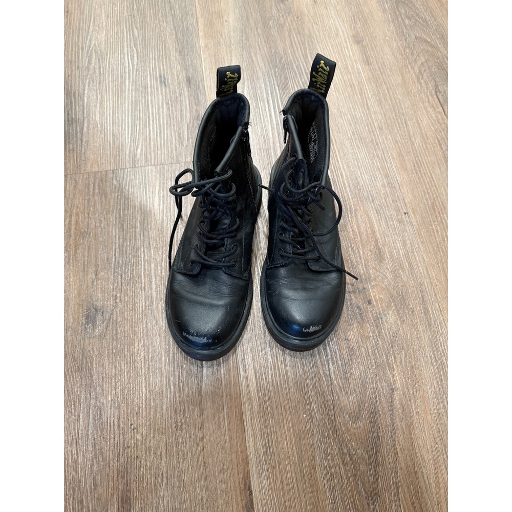 Dr. Martens 1460 J Black Leather Lace Up Ankle Boots Size US 2 UK‎ 1 EU 33